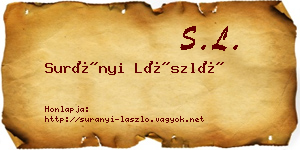 Surányi László névjegykártya