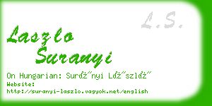 laszlo suranyi business card